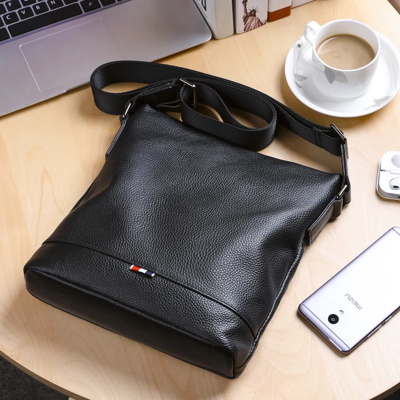 

BAQI Brand Men Handbags Genuine Leather Cowhide Men Shoulder Bag Crossbody Messenger Bags High Quality 2019 Fashion Business Bag