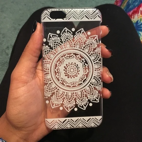 Модный цветочный Мандала белый Хна Дизайн чехол для телефона iPhone 5 5S SE 6 6s Plus 7 XR XS Max