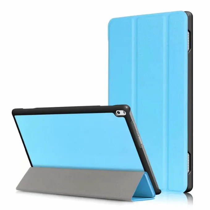 sky blue Чехол для lenovo TAB4 Tab 4 10 Plus TB-X704L чехол s 10," TB-X704F TB-X704N Smart Cover Funda Tablet из искусственной кожи в виде ракушки - Цвет: sky blue