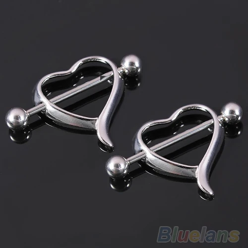 24 шт сексуальное сердце любовь ниппель щитки Штанга Кольцо пирсинг ювелирные