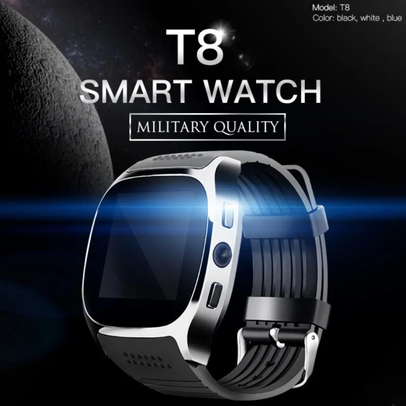 T8 Bluetooth умные часы с поддержкой sim карты и tf камерой синхронизация сообщений о