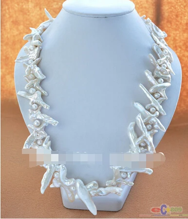 LL &lt0783 природа 20 &quotбелый крест барокко KESHI REBORN жемчужное ожерелье|pearl necklace|necklace