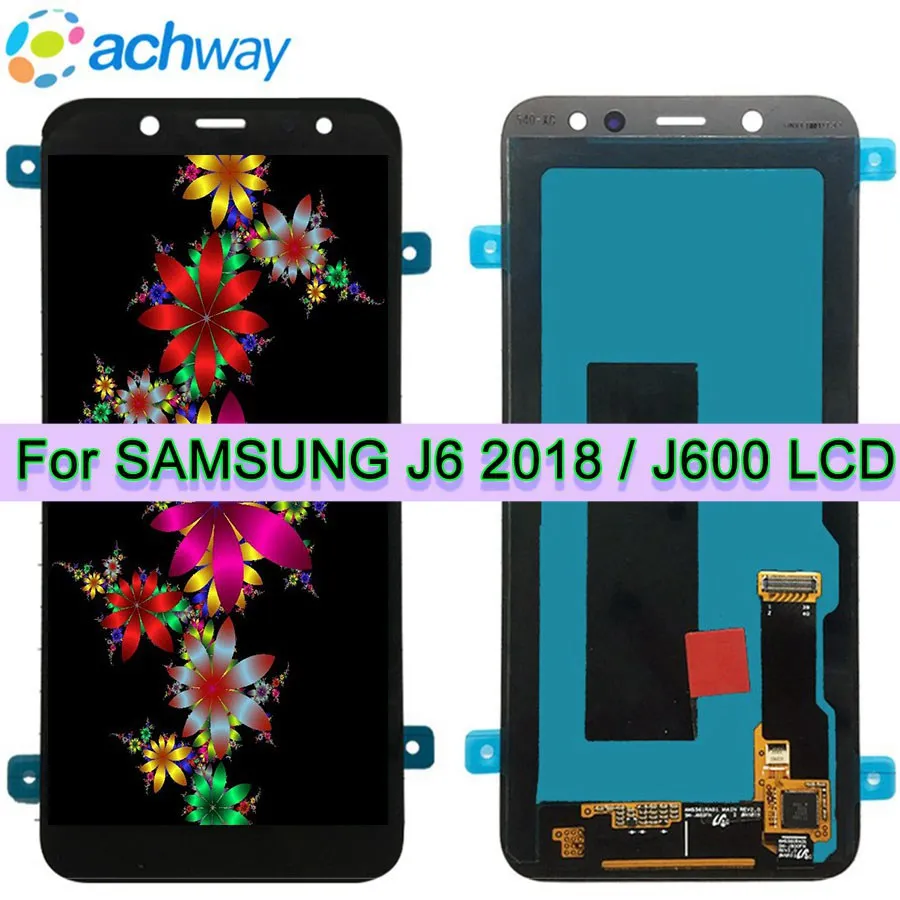 100% протестирован для 5 6 &quotЖК дисплея SAMSUNG GALAXY J6 2018 сенсорный экран дигитайзер в