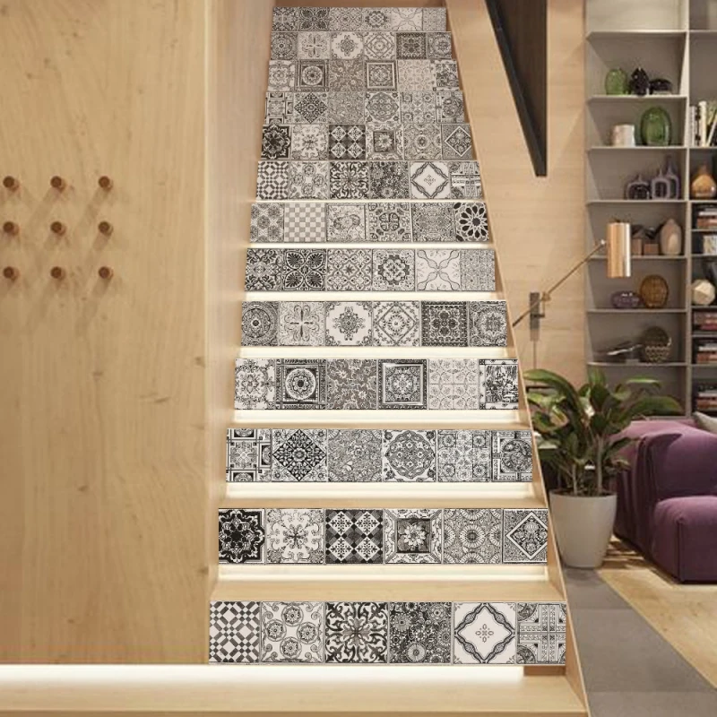 13 шт./компл. 3D Лестницы плитка Risers наклейка из винила Наклейки на обои Декор
