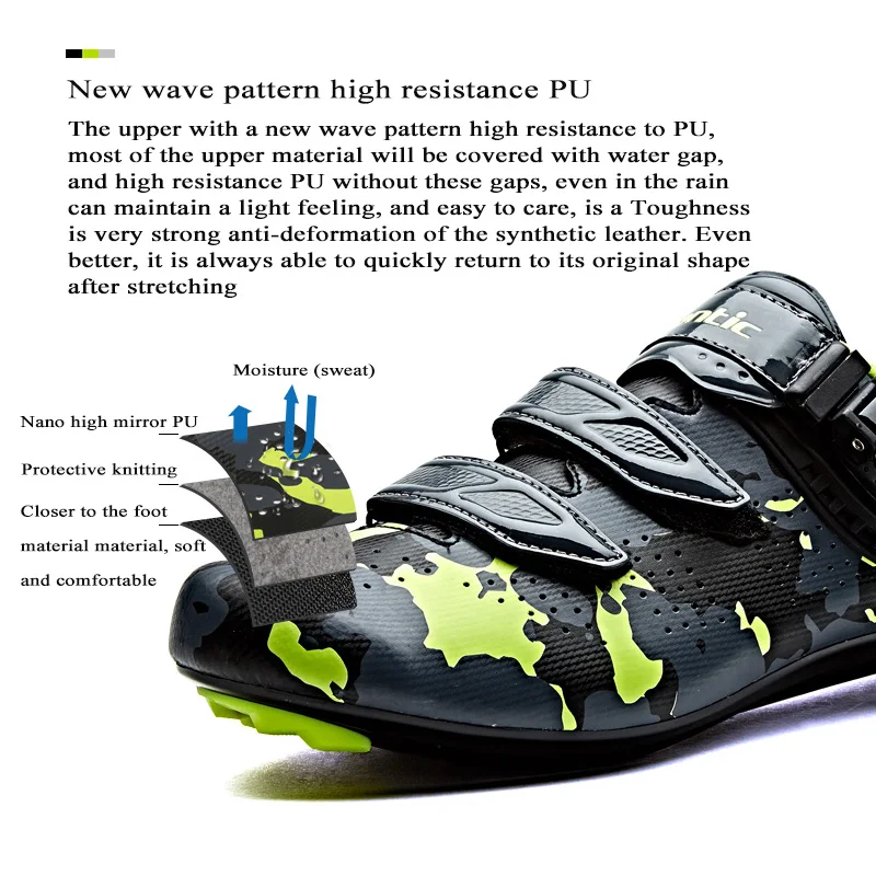 Кроссовки Santic мужские из ПУ кожи 3 цвета 2019|road bike shoes|bike shoesbicycle shoes |