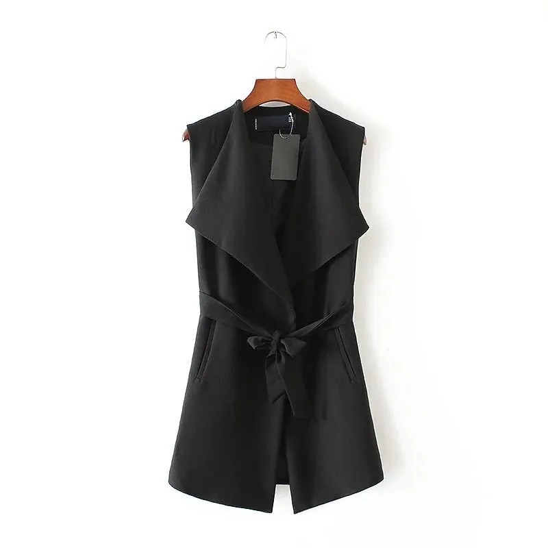 Осень 2018 модные женские туфли Черный Открыть стежка тонкий ремень Длинный жилет