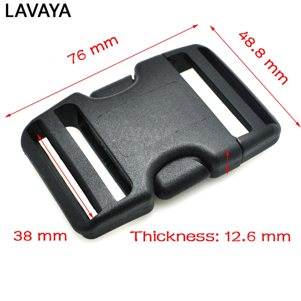 1pcs/pack  Pack 1-1/2" Webbing Arched Inserting Buckle Plastic for Travel Tactical Backpack