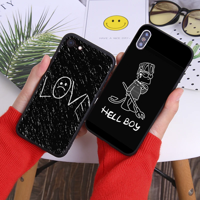 Rap Singer Lil Peep hellboy Life Cry детский Жесткий Мягкий силиконовый чехол для iPhone X XS MAX XR 7 8 6 6S