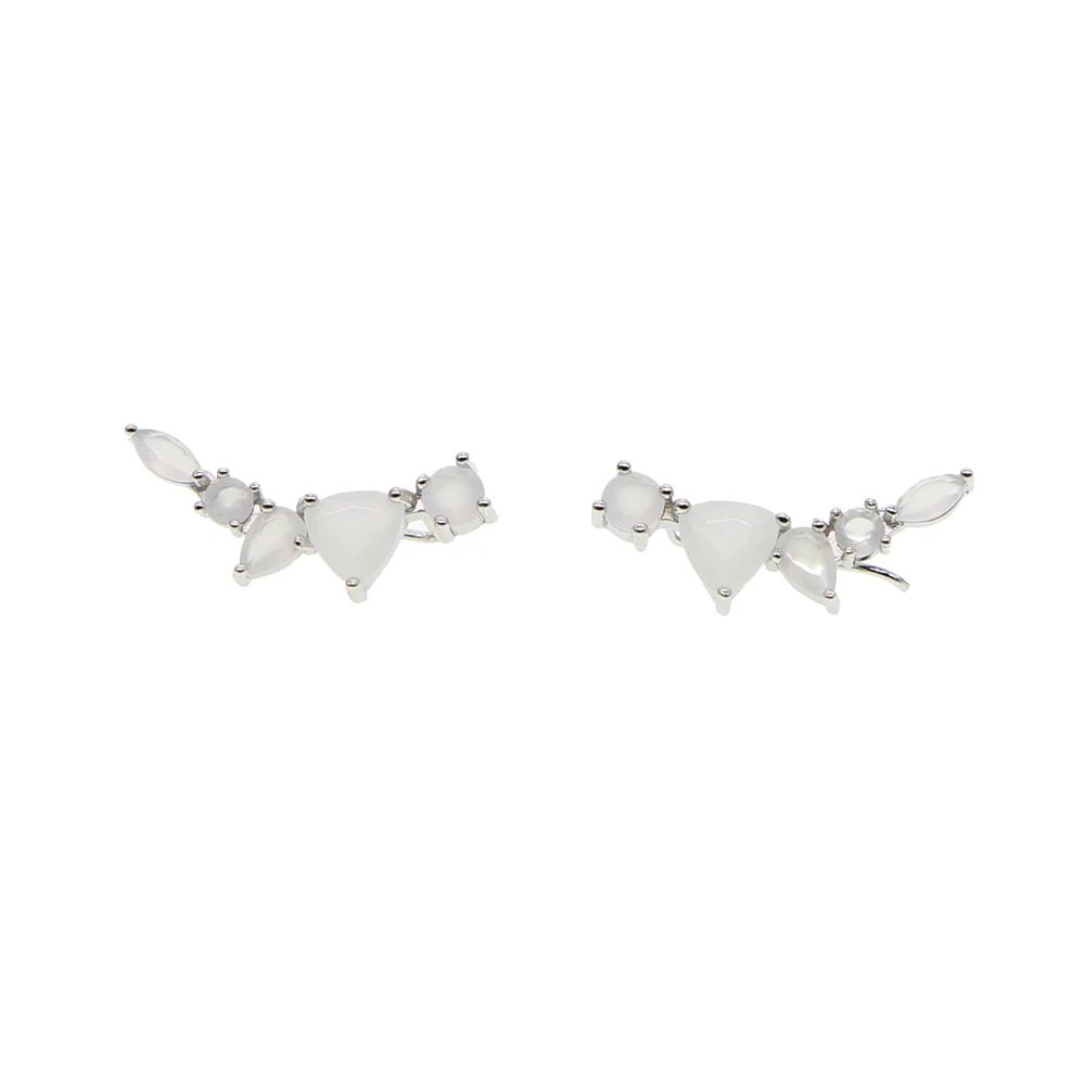 Earings Promotion Top Fashion Moon Earing Korean Earrings For Women Ear Climbers Dainty Color Stud Brincos Jewelry | Украшения и