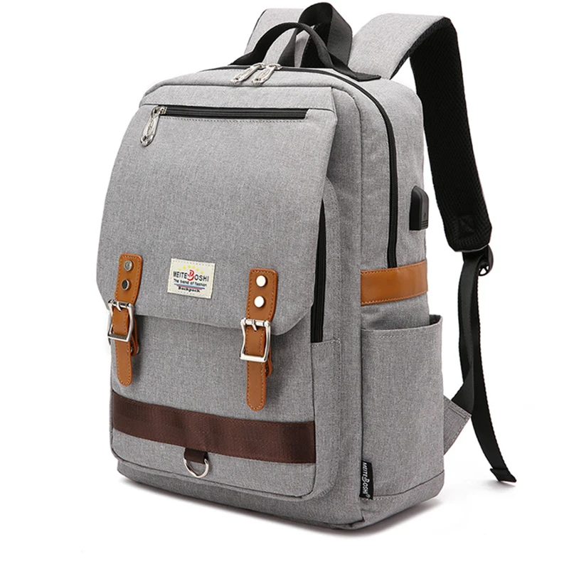 Мужской умный рюкзак для ноутбука с usb зарядкой и защитой от кражи школьная сумка