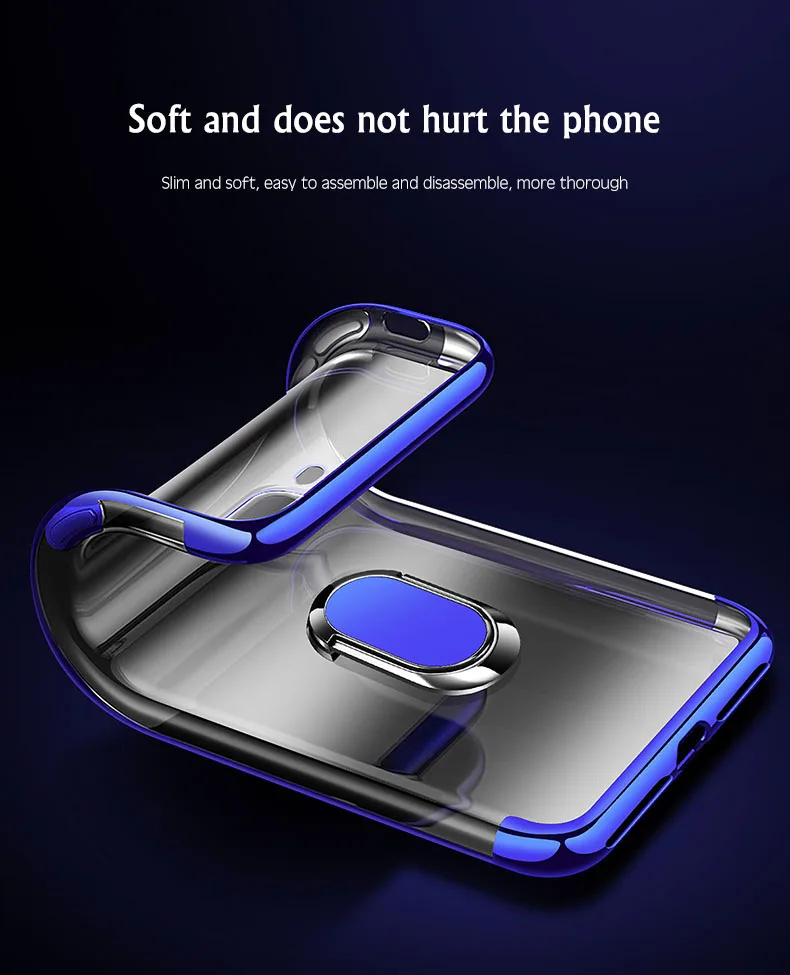 Кронштейн обшивки чехол s для iPhone 7 8 6 6s Plus Магнитный Автомобильный держатель Подставка прозрачный силиконовый чехол для iPhone 11 Pro XS MAX XR X Чехол