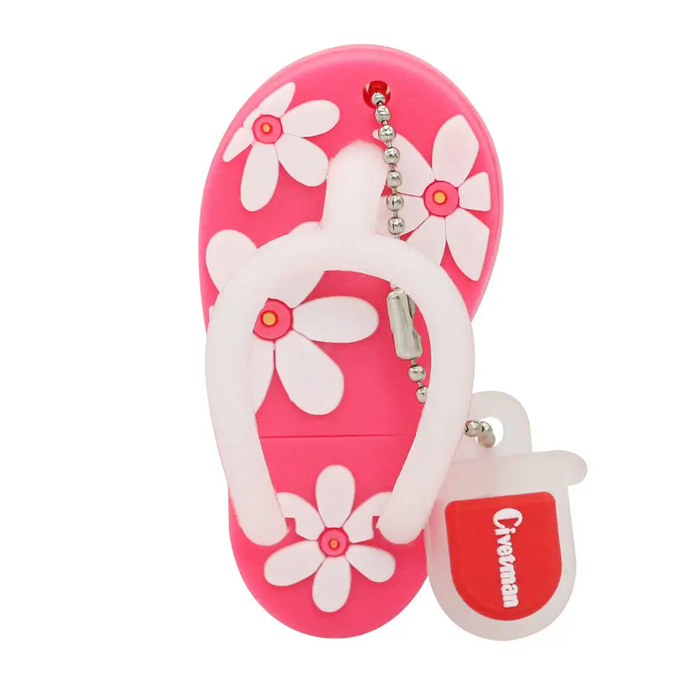 pink USB флеш-накопитель с героями мультфильмов, обувь с цветами, USB 2,0, флеш-карта памяти, флешка, 4 ГБ, 8 ГБ, 16 ГБ, 32 ГБ, 64 ГБ, тапочки, флешка - Цвет: pink