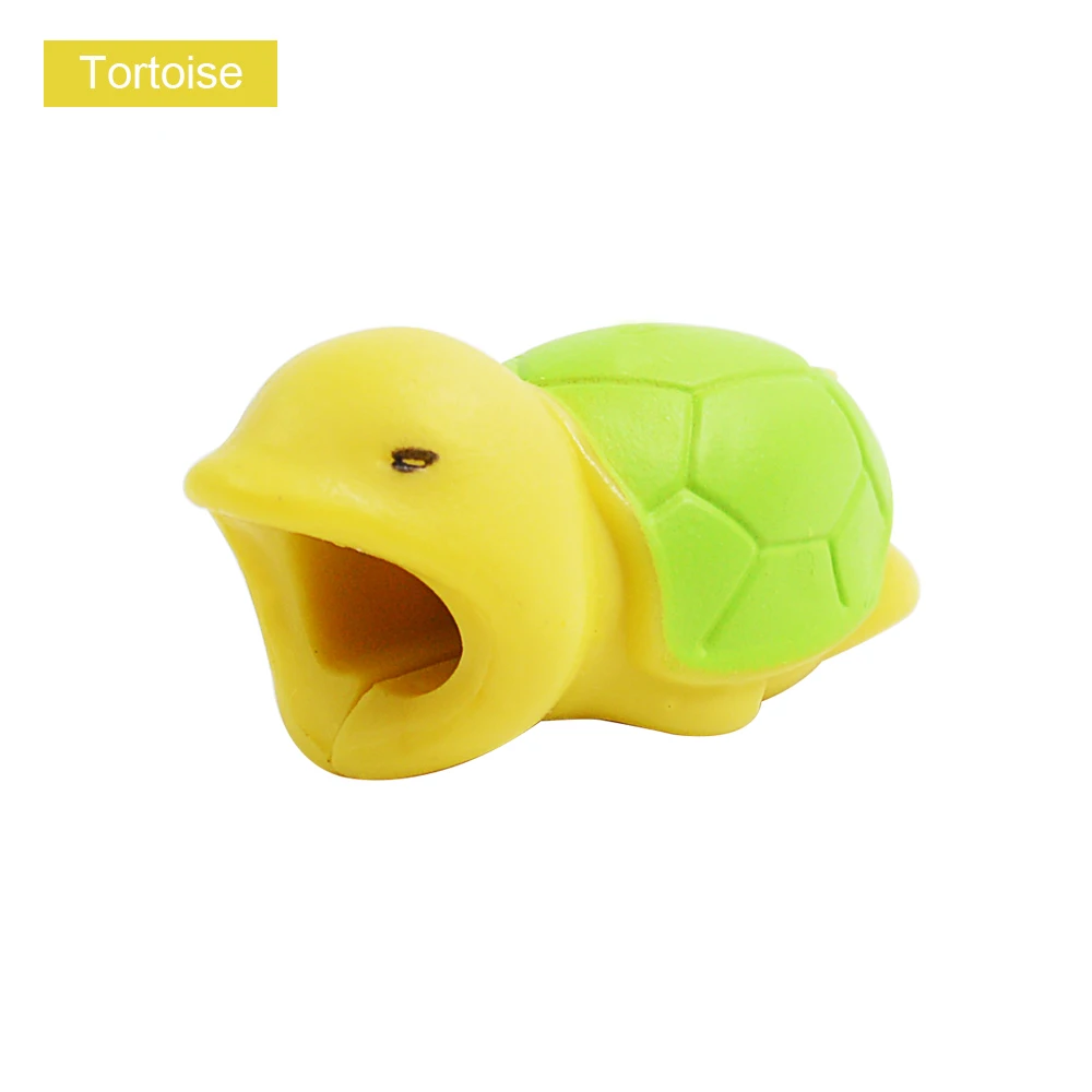 Tortoise Животное кабель bite для Android USB зарядное устройство данных провода протектор Winder Организатор Chompers Акула тигр держатель мобильного телефона аксессуар - Цвет: Tortoise