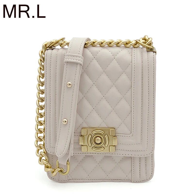 M R.L маленькая сумка из искусственной кожи в клетку с бриллиантами для женщин