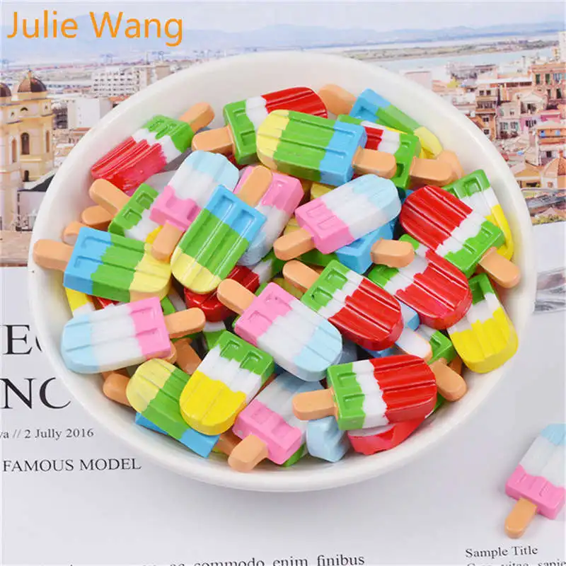 Подвесная подвеска julisy Wang 8 шт. 22x12 мм триколор для мороженого слайма украшения