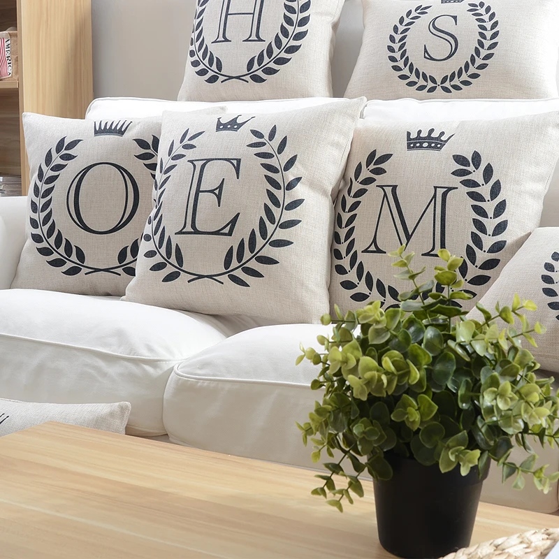 Наволочка из хлопка и льна 45*45|cushion cover|pillow cushion coverscushion cover car |