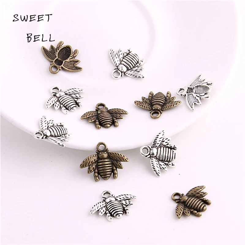 Подвеска в виде пчелы из цинкового сплава 50 шт. 16 х21 мм|jewelry butterfly|jewelry guildjewelry honey |