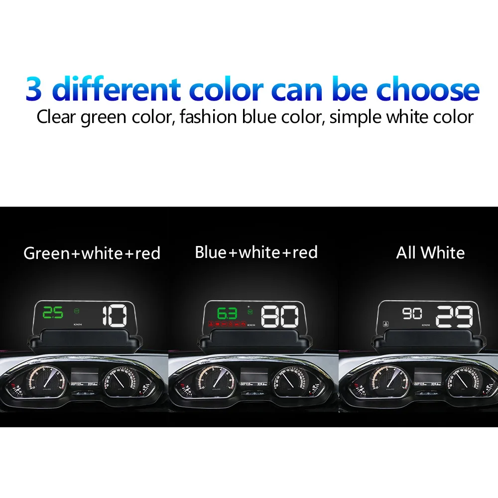 Ancel C500 автомобильный HUD Дисплей OBD2 расход топлива превышение скорости