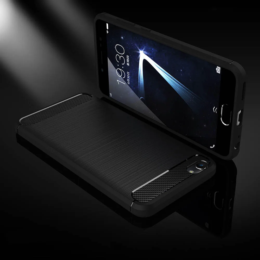 100 шт. x7plus Ультра Мягкие TPU телефон case Для vivo x7 плюс Случаях Углеродного Волокна