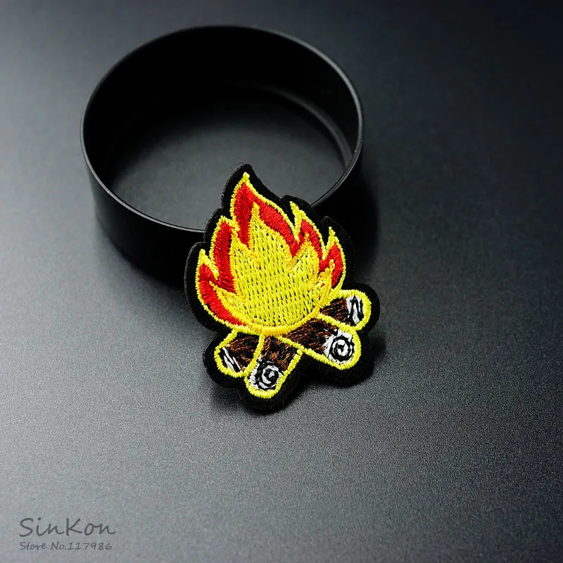 Firewood (Size:3.0X4.0cm) DIY Cartoon Badges Embroidery Patch Applique Ironing Clothing Sewing Supplies Decorative Badge | Дом и сад