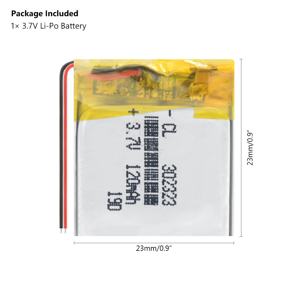 302323 Battery 3.7V 120mAh Rechargeable Li-Polymer Li-ion Batteries For MP3 MP4 DVR GPS Bluetooth earphone AHB302323 032323