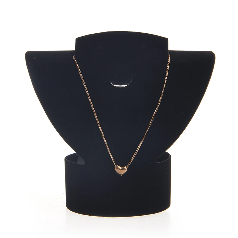 Folding Velvet Jewelry Necklace Bust Display Holder Collar Earring Ring Set Neck Stand Rack Show Case 2017 | Дом и сад