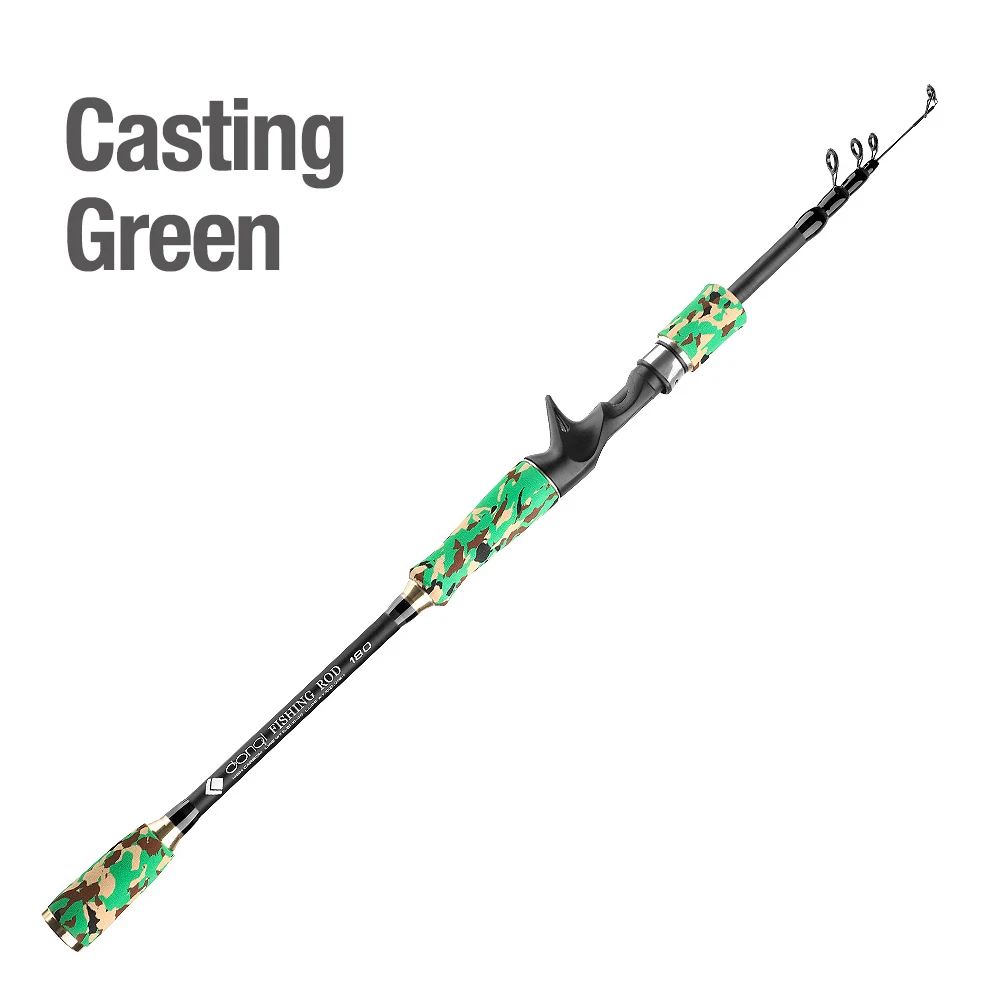 Casting Green DONQL телескопическая удочка портативная камуфляжная спиннинговая Удочка 1,8 м-3,0 м карповая кормушка из углеродного волокна походная удочка - Цвет: Casting Green