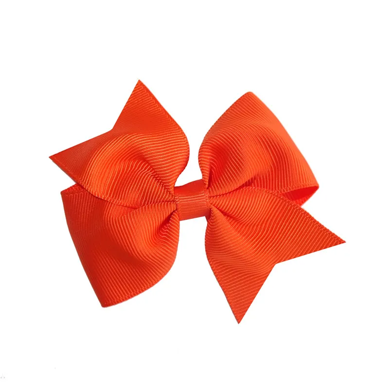 750 Torrid Orange 2 шт. 3,5 дюймов бант для волос заколки для волос для маленьких девочек заколки для волос Бутик волос заколка-бабочка «ласточкиным хвостом» лук заколки для волос аксессуары для волос - Цвет: 750 Torrid Orange