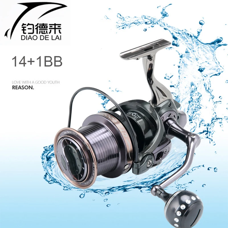 

FDDL 14+1BB Ball Bearings Fishing Reel 4.0:1 Spinning Reel Saltwater Metal Spool Fishing Reel Drag System Carp Fishing gear CTS