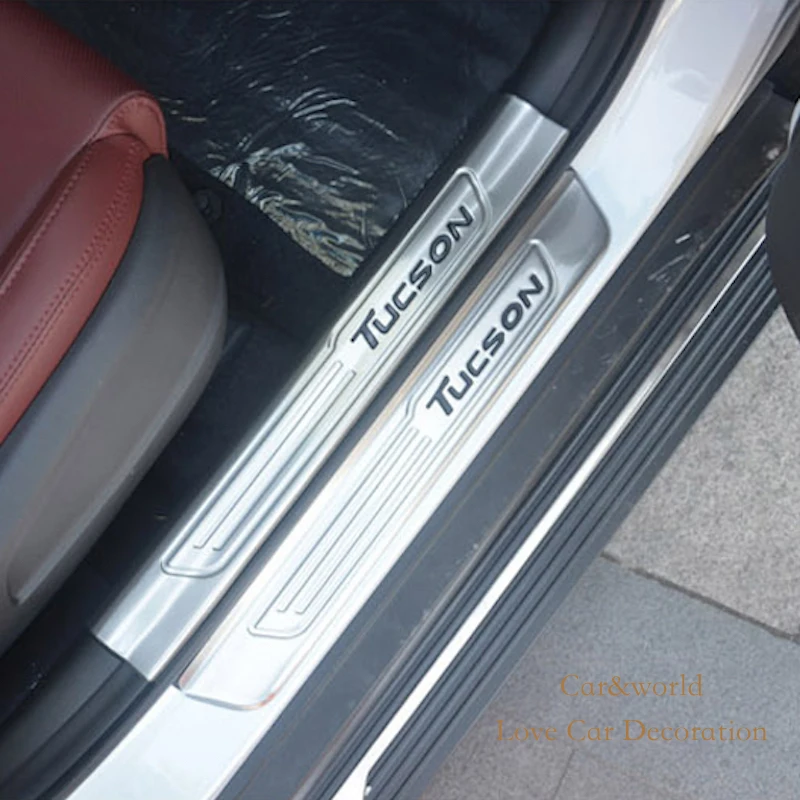 Для Hyundai Tucson 2015 2016 2017 внутренняя внешняя накладка из нержавеющей стали Накладка