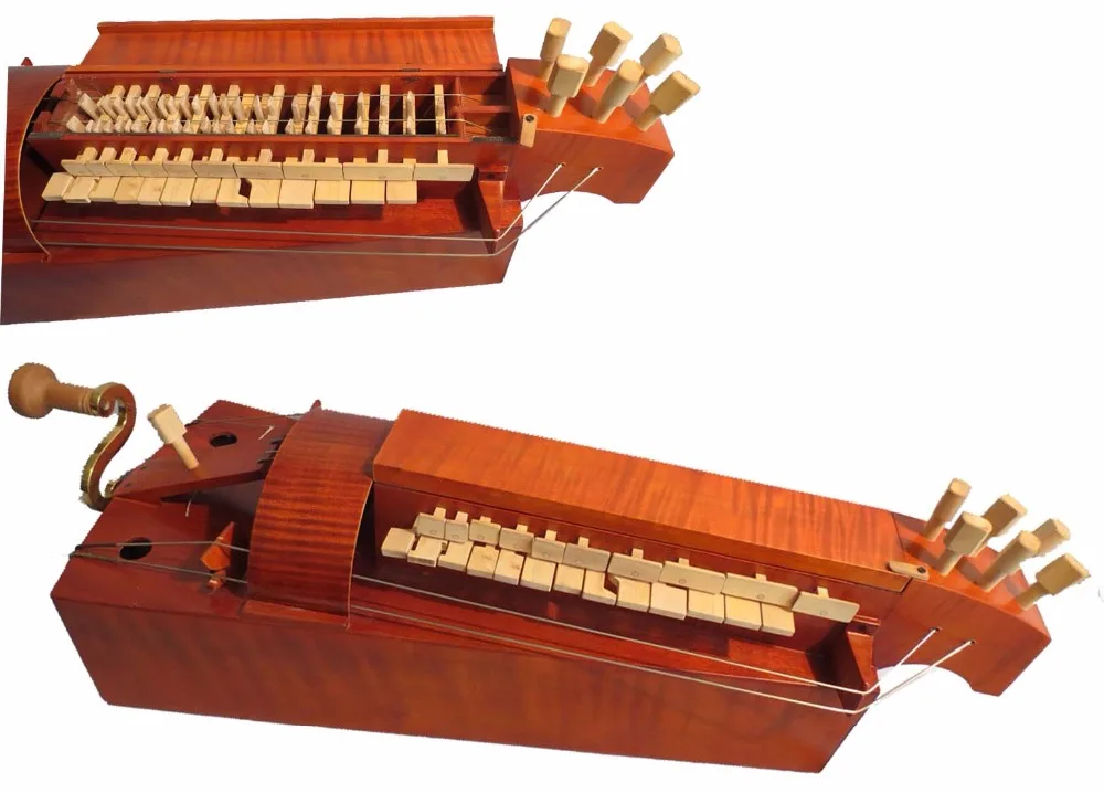 Ручная работа 6 струн 24 ключа Hurdy Gurdy древесина клена|Скрипка| |