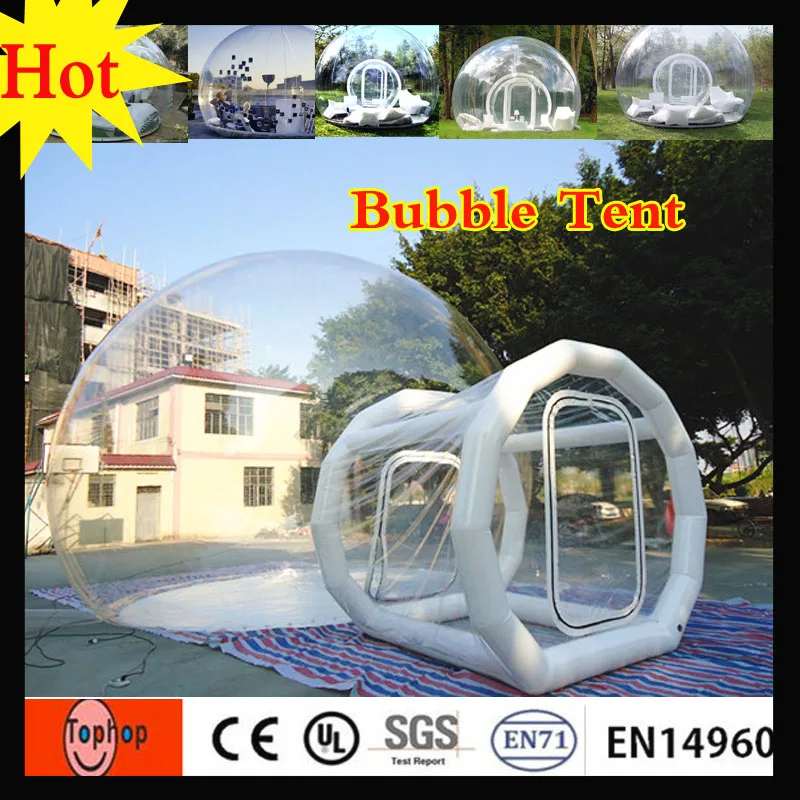 Надувная прозрачная купольная палатка для кемпинга надувная кровать взрослых 1 0