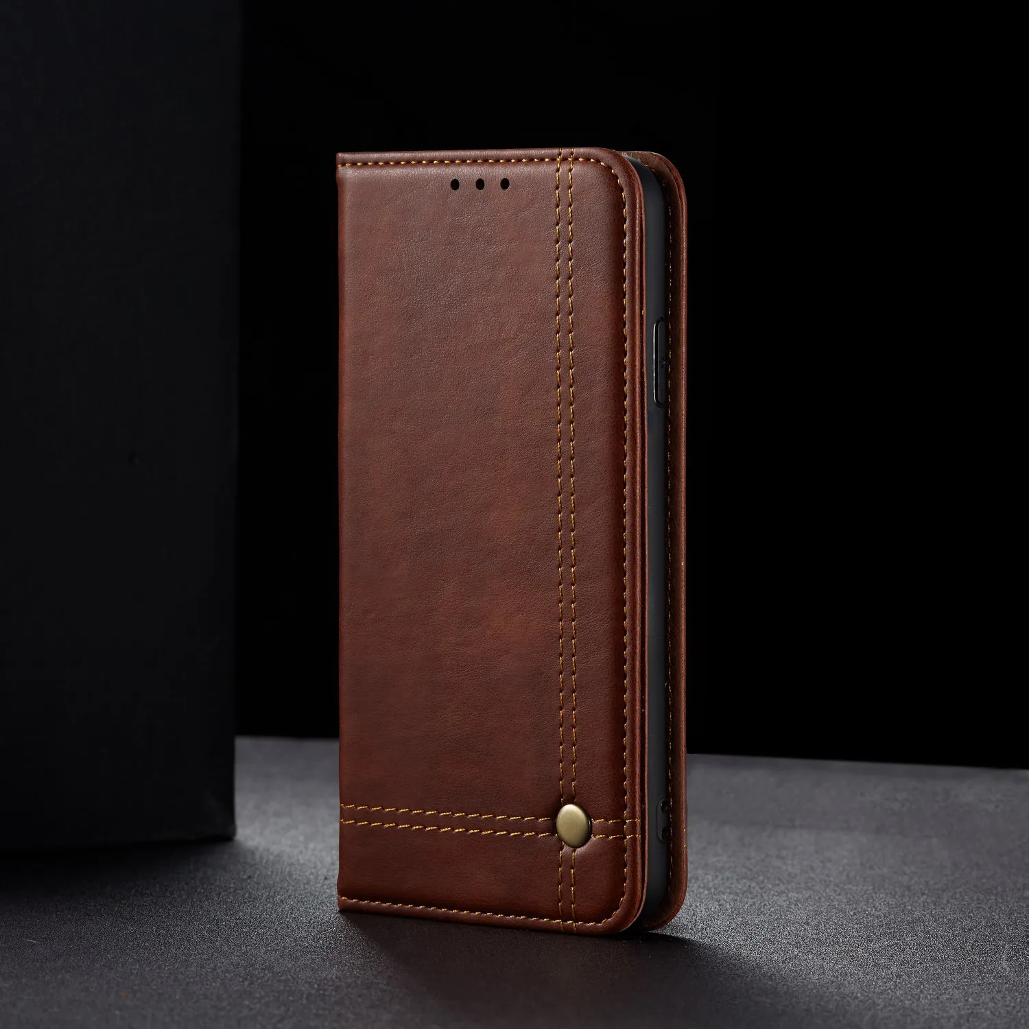 Роскошный тонкий кожаный флип чехол в стиле ретро для XiaoMI Note 7 бумажник с