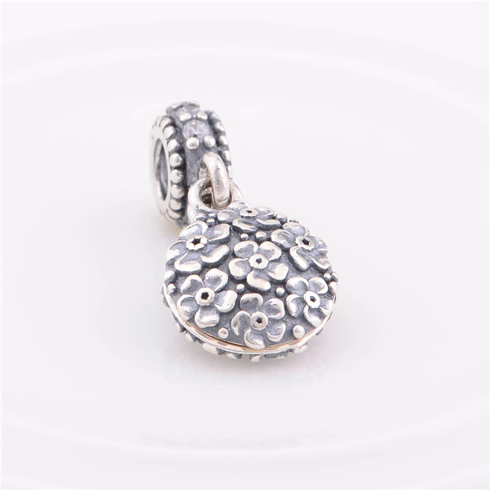 Сладкий мать с розовой эмалью Подвески стерлингового серебра 925 fine Jewelry Fit