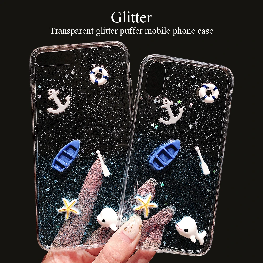 PORTEFEUILLE for iphone x xs case cute animal clear 6 7 8 plus 7plus silicone transparent anime soft shell cover |