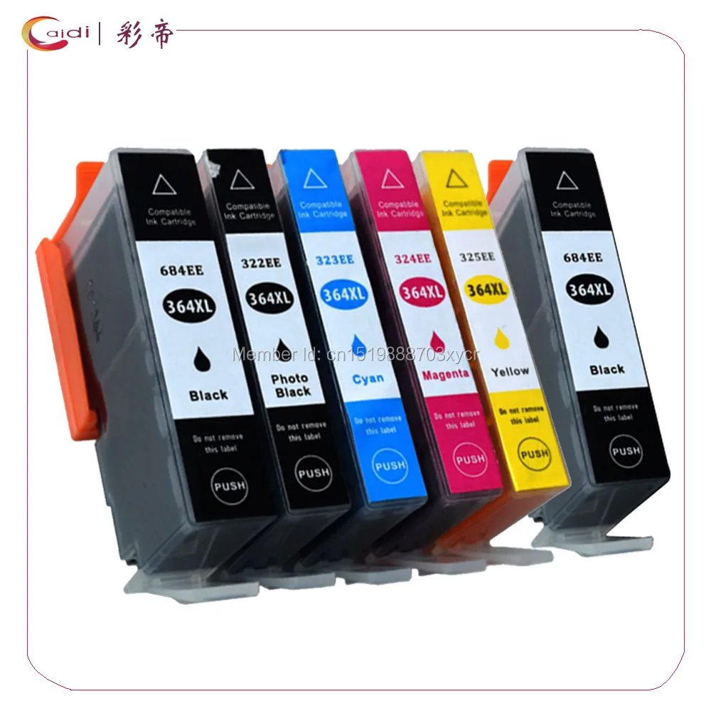 6 шт./упаковка картриджи для принтера hp 364xl HP364 364xl|compatible cartridges|compatible ink cartridgecompatible