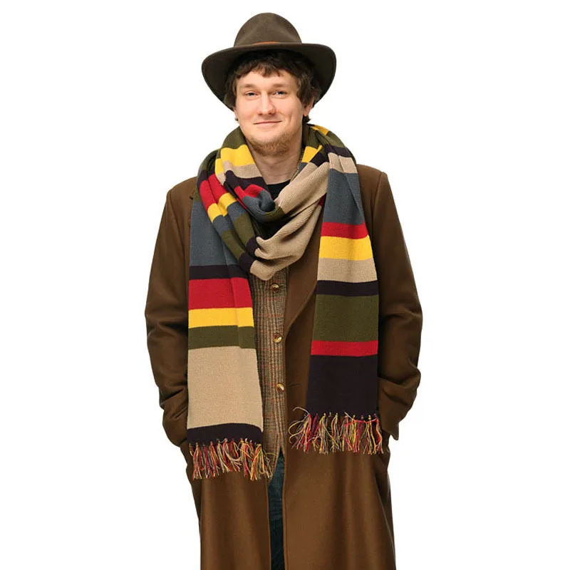 

Dr Doctor Who Tom Baker Scarf Cosplay Fourth 4th 12' DELUXE Tom Baker Striped Fashion Autumn Men Women Wear