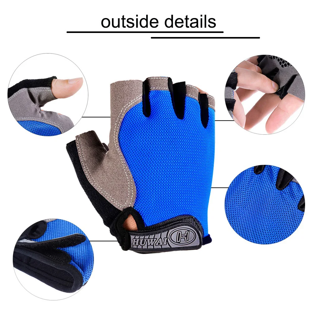 Велосипедные перчатки противоскользящие мужские и женские полуперчатки дышащие