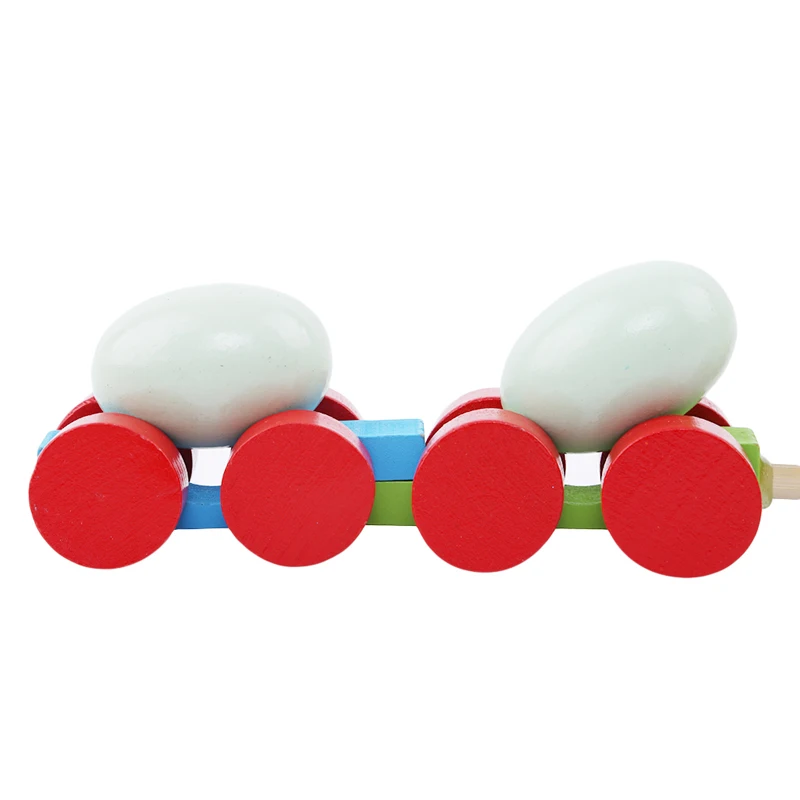 Забавный Деревянный игрушечный автомобиль милый креативный детский Цыпленок