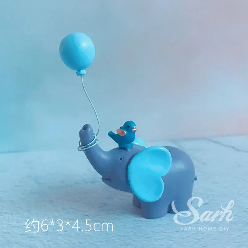 Bird ball elephant 1 Помет Шар Слон Торт Топперы Птица Сердце украшения День Святого Валентина детский день вечерние принадлежности для выпечки прекрасные подарки - Цвет: Bird ball elephant 1