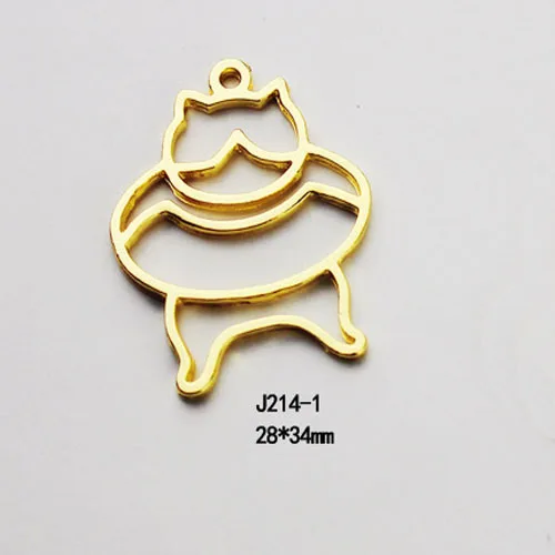 5 шт./лот подвеска в виде кошки с плавательным кольцом металлическая рамка оправа