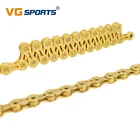 VG спортивные оригинальные 10 скоростные цепи MTB 116 звенья цикл полуполые цепи 10 S Золотая Горная дорога велосипед цепи части 261g