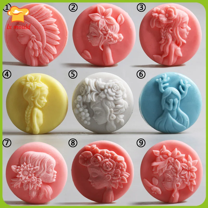 

Forest Girl Silicone Mould Mousse Ice Cream Chocolate Cake Baking Moulds Handmade Round DIY Soap Plaster Candle Molds