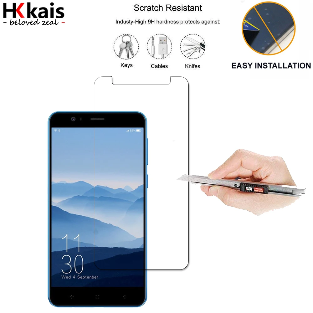 HKKAIS Tempered Glass For Elephone P8 Mini Screen Protector Protective | Мобильные телефоны и аксессуары
