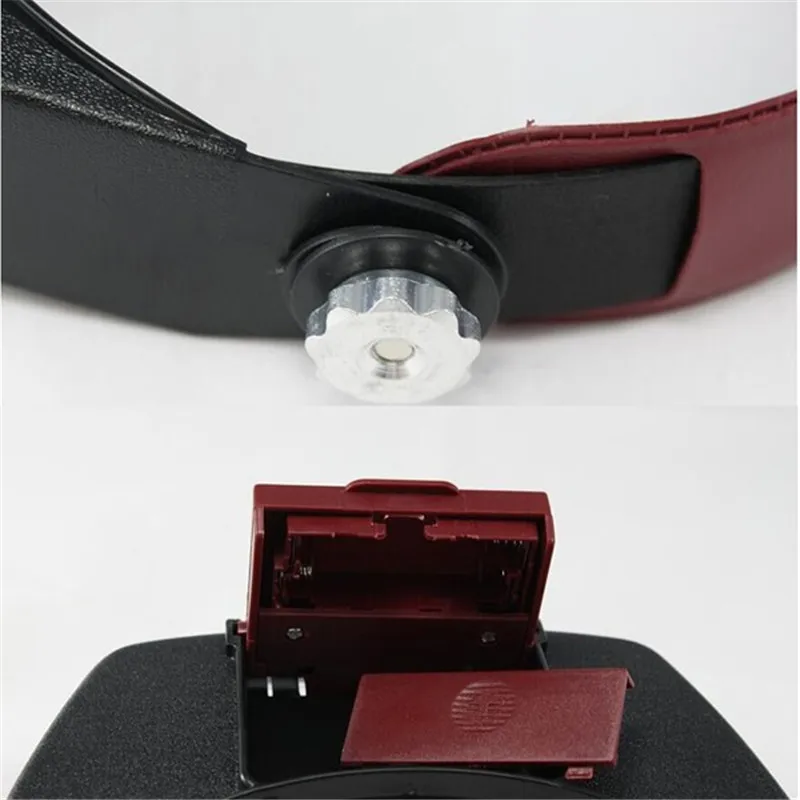 Лупа с подсветкой 10X увеличительное стекло es регулируемая головка для гарнитуры