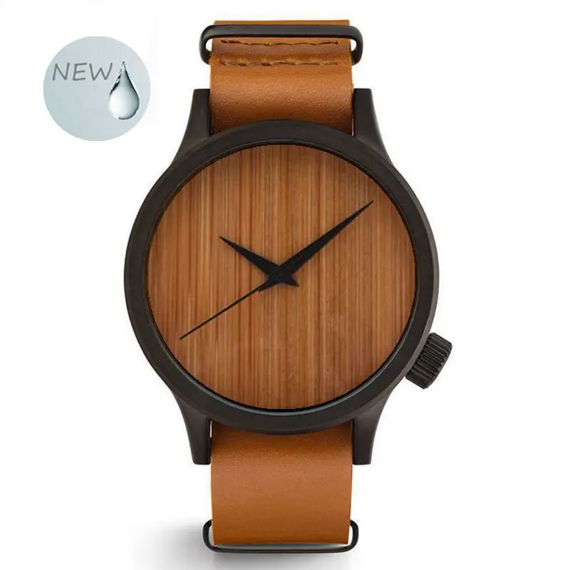 Из натурального дерева бамбуковый мужской Смотреть Простой циферблат