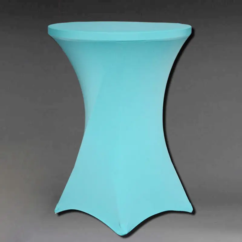 Tiffany Blue 1 шт. эластичный спандекс коктейльное покрытие для стола лайкра стрейч бар Скатерть для свадьбы Отель банкет украшения - Цвет: Tiffany Blue