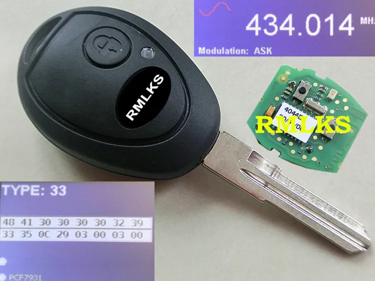RMLKS брелок для ключей с дистанционным управлением, набор для ремонта автомобильных ключей, переключатели подходят для Land Rover Discovery 2 TD4 TD5 Rover 75, дистанционный ключ 433 МГц