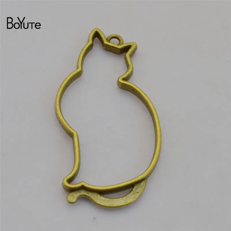 52x28MM-Bronze BoYuTe(5 шт./лот) металлический сплав Микки Кэт ключ кролик оболочки пустой кулон ободок лоток DIY ручной работы формы для эпоксидной смолы - Окраска металла: 52x28MM-Bronze