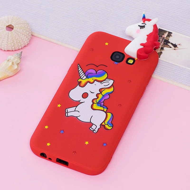 A5 2017 Kawaii 3D мультфильм Единорог панда Мягкий ТПУ силиконовый чехол для телефона